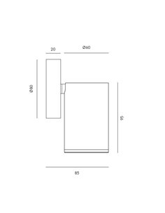 Plafón de techo Noon – Aromas – Lámpara de techo proyector, GU10 LED 3000K, Regulable Triac 2