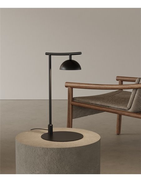 Lámpara de mesa Tana – Aromas – Lámpara de metal negro mate, LED 2700K, 40 cm