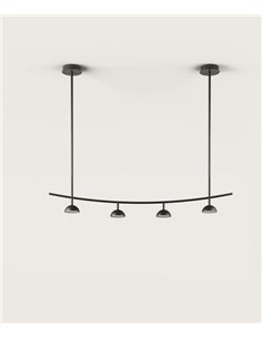 Lámpara colgante Tana – Aromas – Lámpara de techo negra, LED 2700K, 120 cm 2
