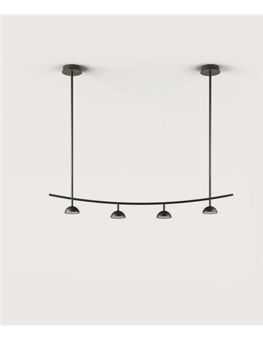 Lámpara colgante Tana – Aromas – Lámpara de techo negra, LED 2700K, 120 cm