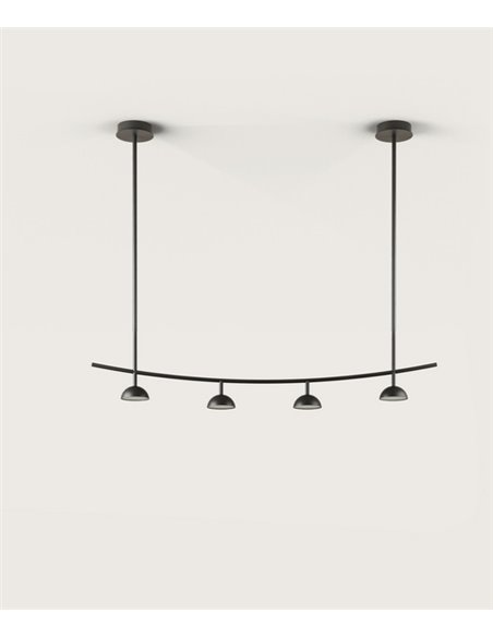 Lámpara colgante Tana – Aromas – Lámpara de techo negra, LED 2700K, 120 cm
