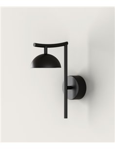 Aplique de pared Tana - Aromas - Lámpara de pared negra decorativa, LED Regulable Dali-Push 2