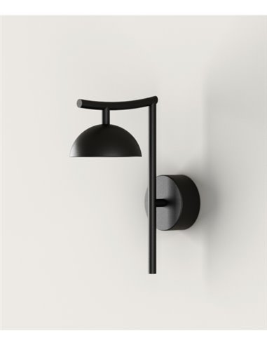 Aplique de pared Tana – Aromas – Lámpara de pared negra, Metal, LED 2700K, Regulable Dali-Push