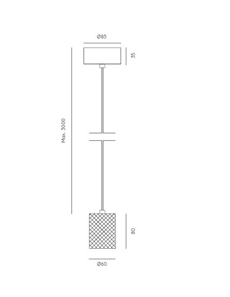Colgante de techo Tera – Aromas – Lámpara de techo, Metal Pavonado, Regulable Dali-Push