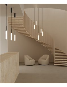 Lámpara colgante Ison – Aromas – Lámpara de techo tipo tubo, LED 3000K, regulable Triac