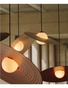 Lámpara colgante Symphony - Milan - Lámpara de techo moderna, Gris-Cobre-Visón, Ø 30-45 cm