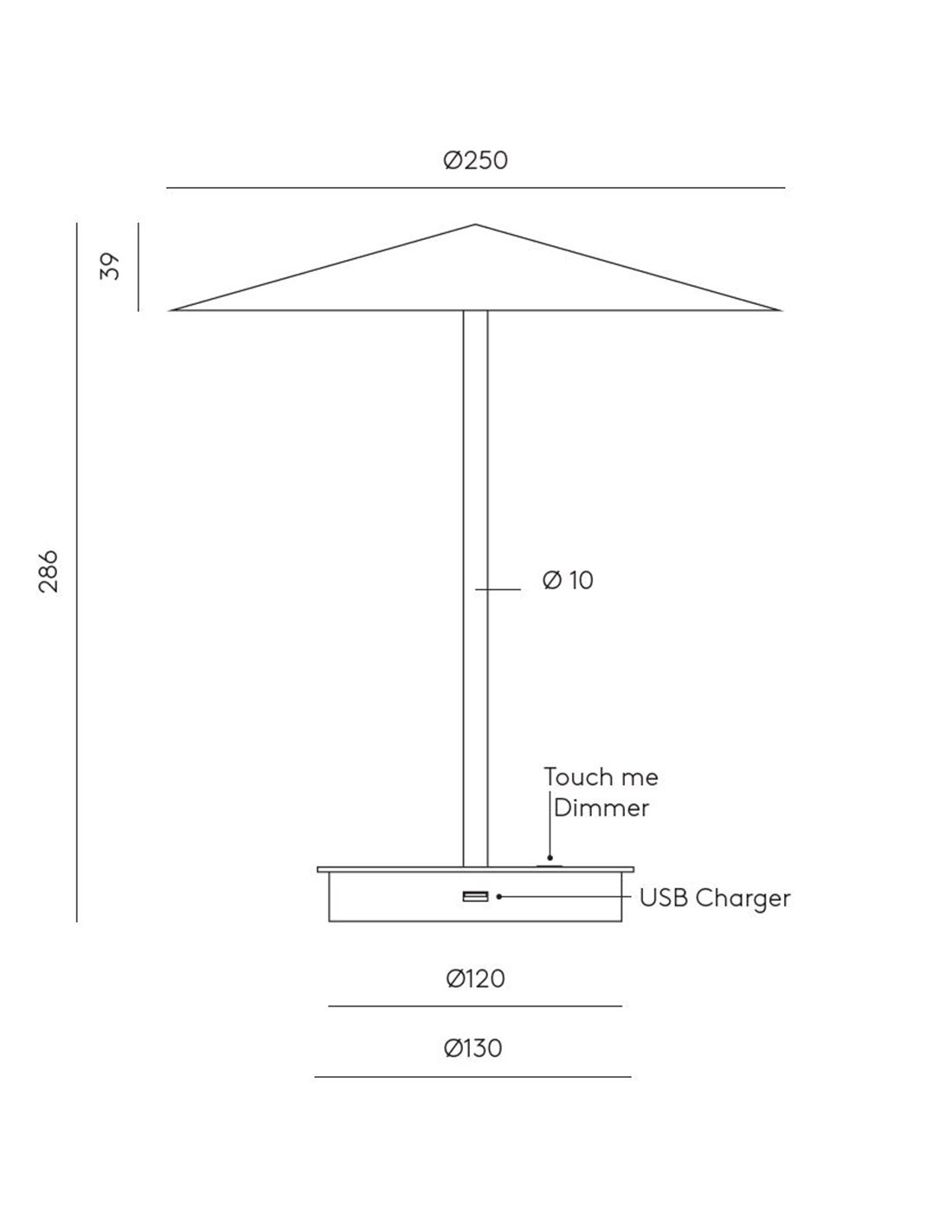 Lámpara de mesa LED Bateria (3W) – Pujol 