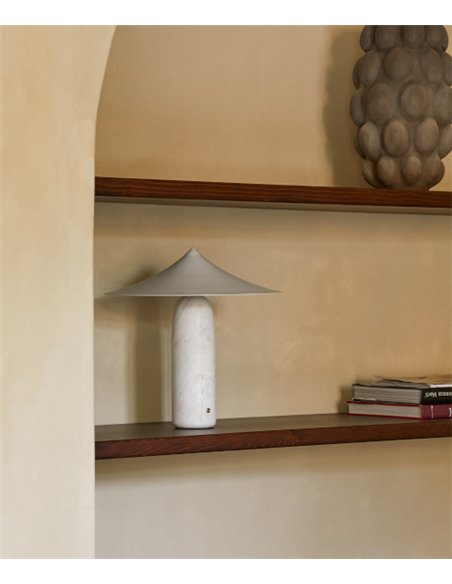 Lámpara de mesa Kine – Aromas – Lámpara inspiración japonesa, de mármol, LED 3000K, Regulable