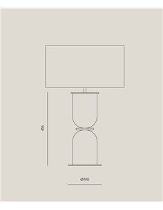 Lámpara de mesa Copo – Aromas – Lámpara decorativa de cerámica, Pantalla incluida 2