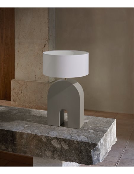 Lámpara de mesa Home – Aromas – Lámpara decorativa de cerámica, Pantalla incluida