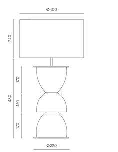 Lámpara de mesa Metric - Aromas del Campo - Lámpara de diseño de cerámica