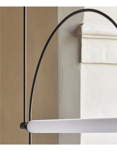 Lámpara colgante Arc – Aromas – Lámpara de techo decorativa, Dorada-Negra, LED 3000K