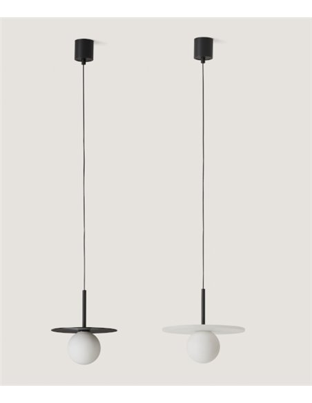 Lámpara colgante Miro – Aromas – Lámpara de techo blanco o negro, LED 2700K, 20 cm