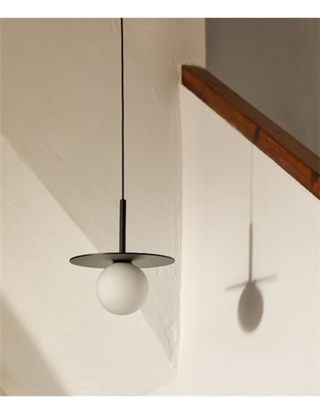 Lámpara colgante Miro – Aromas – Lámpara de techo blanco o negro, LED 2700K, 20 cm