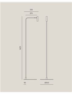 Lámpara de pie Maho – Aromas – Lámpara de pie de lectura, LED regulable, 143 cm 2