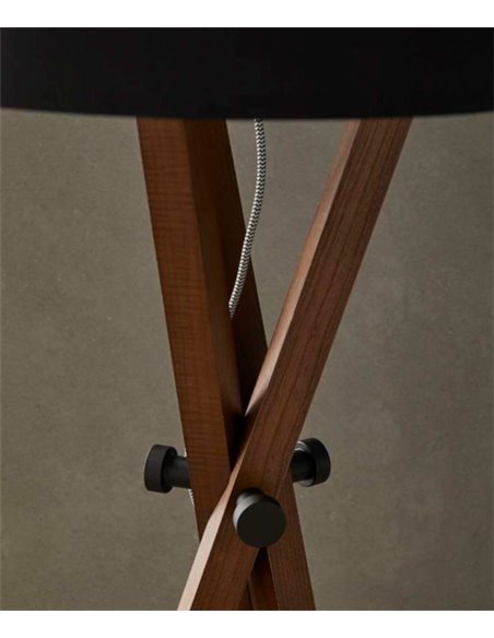 Lámpara de pie Cot – Aromas – Lámpara de trípode, Nogal, 162 cm
