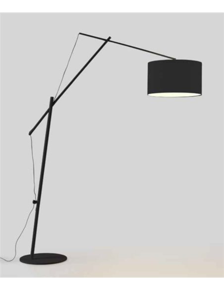 Lámpara de pie Ario – Aromas – Lámpara de pie de lectura, Negra, 210 cm