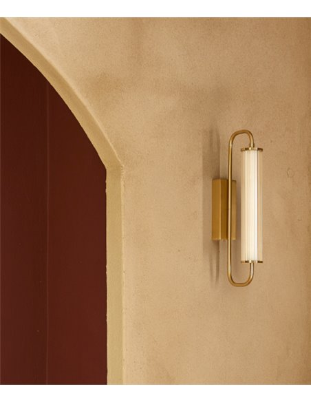 Aplique de pared Ison – Aromas – Aplique de pared decorativo, Lámpara de vidrio, LED regulable 2700K