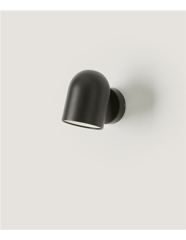 Aplique de pared Pipe – Aromas – Aplique orientable, Lámpara negra, LED 3000K