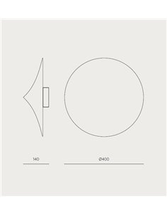 Aplique de pared Hat – Aromas – Aplique inspiración japonesa, Lámpara negra+dorada, LED 3000K