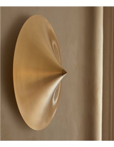 Aplique de pared Hat – Aromas – Aplique inspiración japonesa, Lámpara negra+dorada, LED 3000K 2