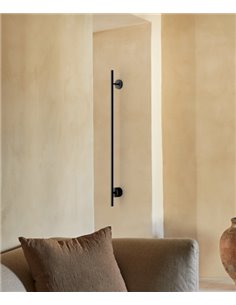 Aplique de pared Clock – Aromas – Lámpara de pared de acero negra mate, LED 3000K, 111 cm