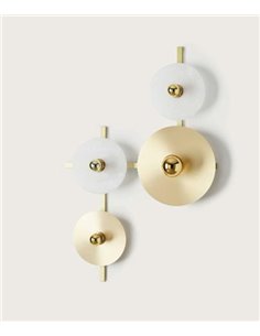 Aplique de pared Abby – Aromas – Lámpara de pared decorativa, Metal+Alabastro, LED 2700K