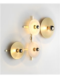 Aplique de pared Abby – Aromas – Lámpara de pared decorativa, Metal+Alabastro, LED 2700K 2