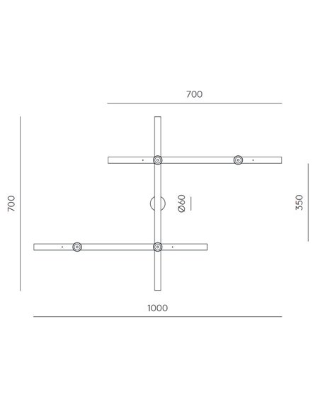 Aplique de pared Abby – Aromas – Lámpara de pared decorativa, Metal+Alabastro, LED 2700K