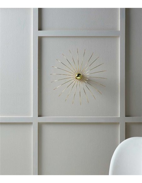 Aplique de pared Spider – Aromas – Lámpara de pared decorativa dorada