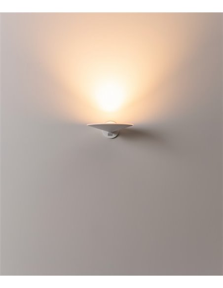 Aplique de pared Pla - Milán - Lámpara de pared minimalista, Aluminio gris+cobre+blanco, LED 2700K