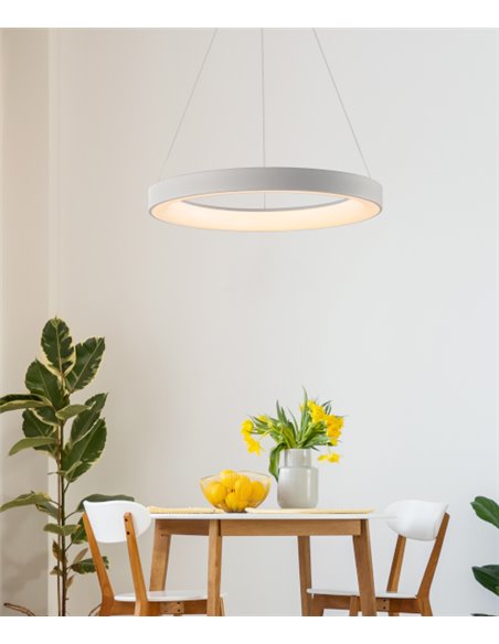 Lámpara colgante Niseko – Mantra – Lámpara de suspensión redonda, LED regulable