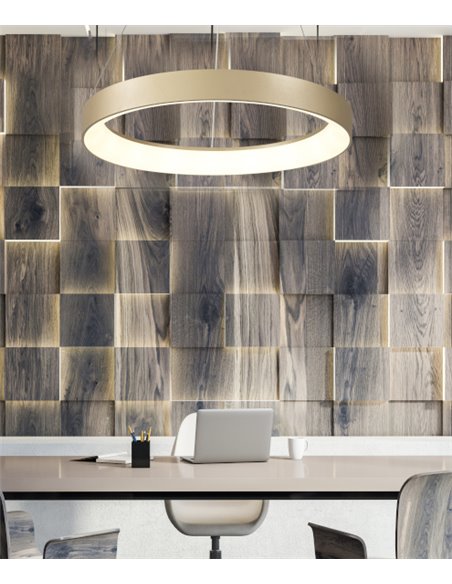 Lámpara colgante Niseko – Mantra – Lámpara de suspensión redonda, LED regulable