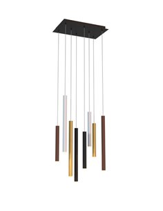 Colgante de techo Cala (rectangular) – Mantra – Lámpara multicolor, 8 luces, LED 3000K 2