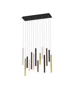 Colgante de techo Cala (rectangular) – Mantra – Lámpara multicolor, 14 luces, LED 3000K 2