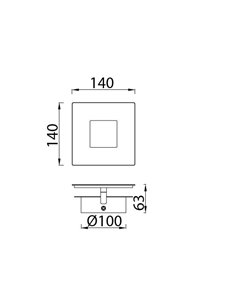 Aplique de pared Dalia – Mantra – Lámpara cuadrada orientable, LED 3000K, 14/18/22/40 cm