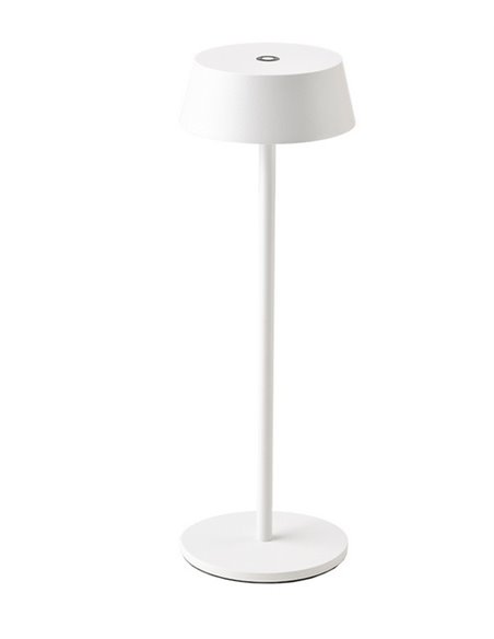 Lámpara portátil K4- Mantra – Lámpara de mesa exterior LED 3000K, Regulable  táctil, Blanco/Negro/Corten