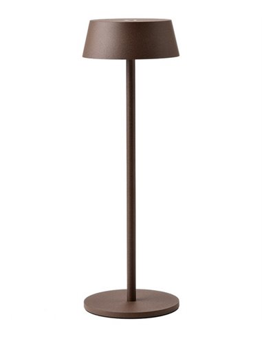 Lámpara portátil K4- Mantra – Lámpara de mesa exterior LED 3000K, Regulable táctil, Blanco/Negro/Corten