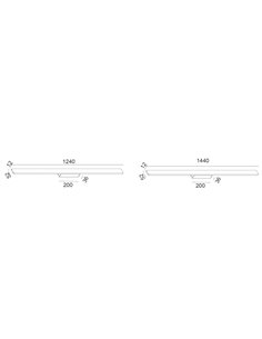 Aplique de pared Lotus – Mantra – Lámpara de exterior IP54, LED 3000K, 124/144 cm