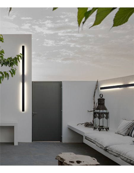 Aplique de pared Lotus – Mantra – Lámpara de exterior IP54, LED 3000K, 124/144 cm