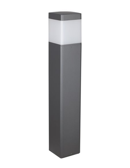 Baliza Chicago (cuadrada) – Mantra – Lámpara de exterior de pie, Gris oscuro, 65 cm