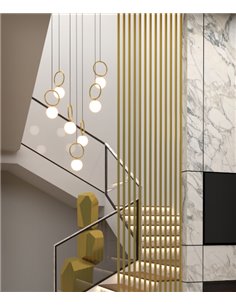 Lámpara colgante Sphere – Pujol – Lámpara tipo bola, Pantalla inclinable