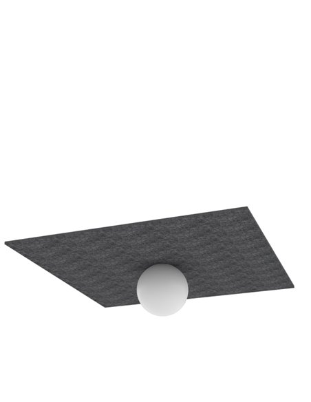 Plafón de techo Acustic – Pujol – Lámpara acústica cuadrada, Fabricada en polietileno reciclado