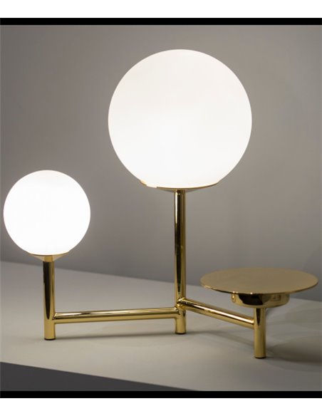 Lámpara de mesa Moon – Foc – Lámpara minimalista, tipo bola, 3 luces