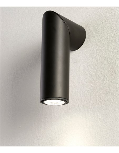 Aplique de pared Giro – Foc – Lámpara de lectura, Cabezal orientable, Metal cobre/negro/blanco