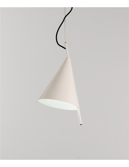 Lámpara colgante Cone – Foc – Lámpara de aluminio, Pantalla cono blanco
