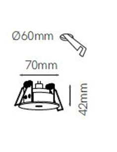 Lámpara colgante empotrable Ark – Beneito & Faure – Lámpara LED 2700K/3000K, Pantalla transparente