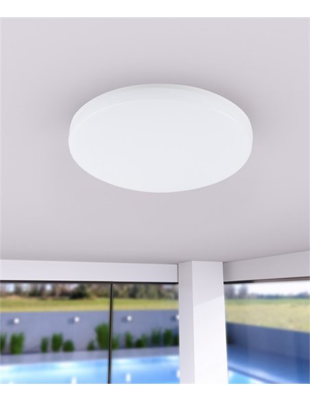 Plafón de techo Kora R – Beneito & Faure – Lámpara redonda LED, Temperatura de color regulable: 2.700K/3.200K/4.000K