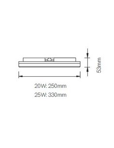 Plafón de techo Kora C – Beneito & Faure – Lámpara cuadrada LED, Temperatura de color regulable: 2.700K/3.200K/4.000K 2