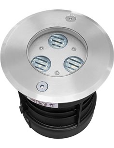 Empotrable de suelo Sigma – Beneito & Faure – Lámpara de exterior LED 3000K IP65, Acero inoxidable, Medidas: Ø 10 cm, Ø 21 cm 2